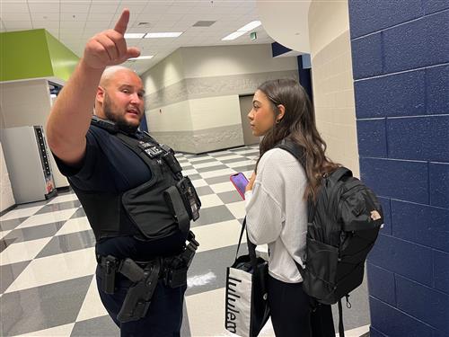 SRO directing student at James Clemens